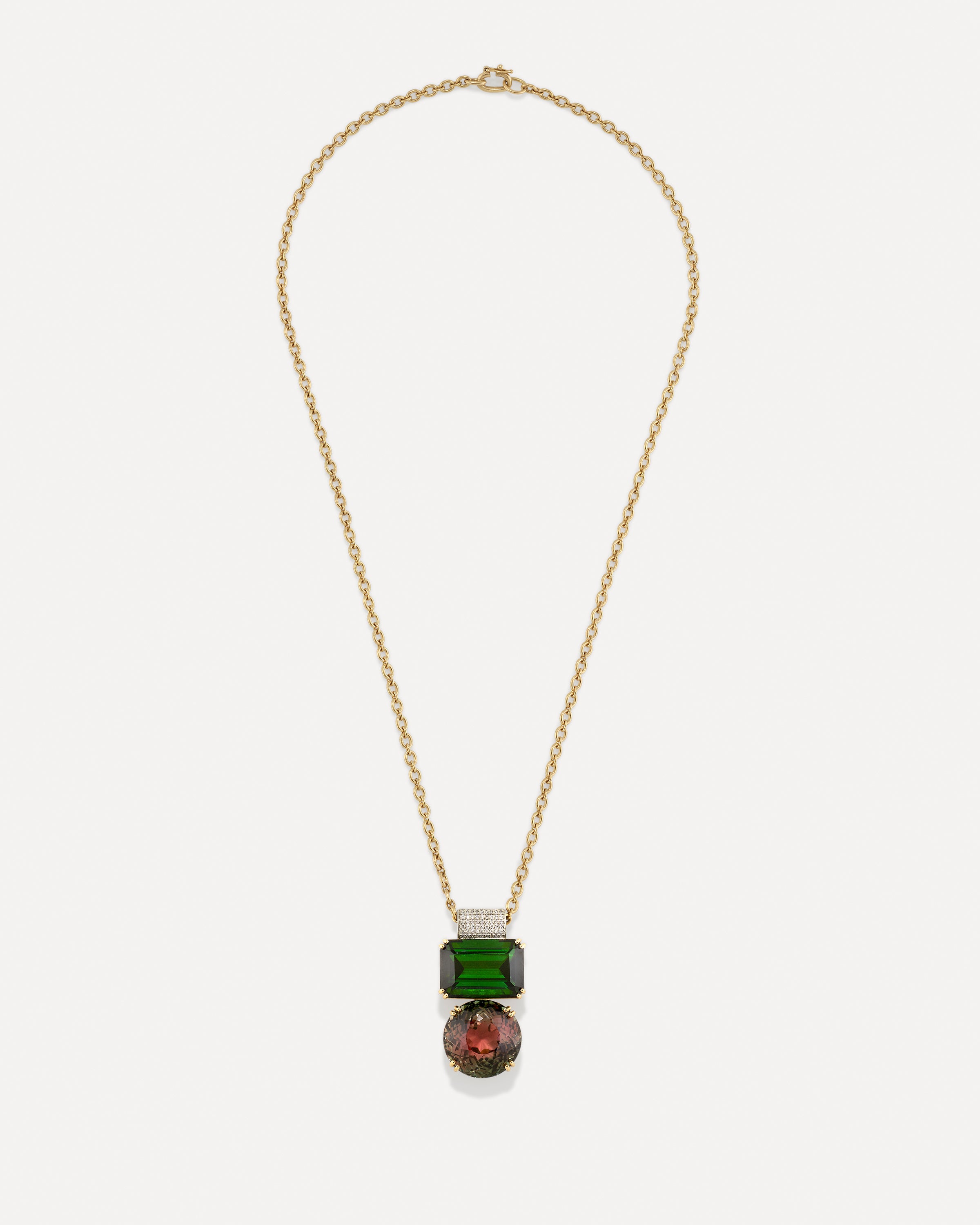 Pear-Shaped Garnet and 1/8 CT. T.W. Diamond Twist Bale Pendant in 14K Gold  | Zales Outlet